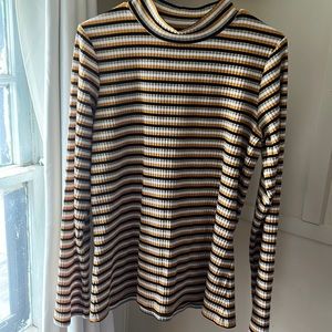 Long tall Sally size large ribbed long sleeve sweater stretchy